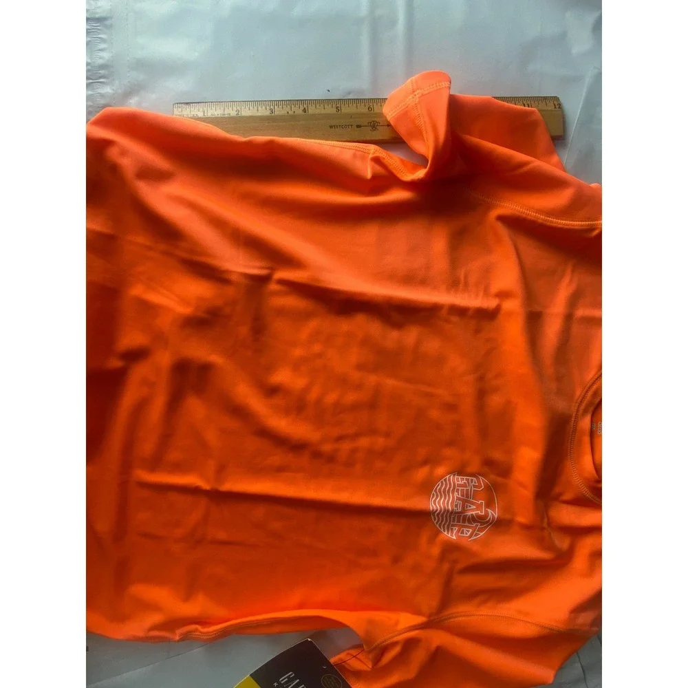 GAP Kids Orange Long Sleeve Rash Guard Swim Shirt Top‎ Recycled Material XXL